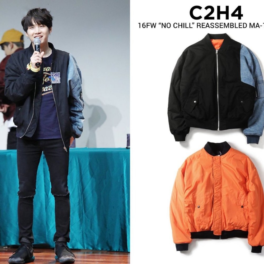 C2H4 "No Chill" Reassembled MA- 1 Jacket Size L!